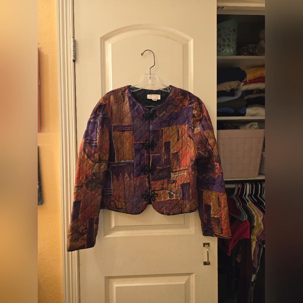 In Group Ltd Quilted Jacket Sz 10 Multicolor